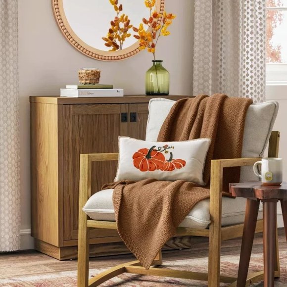 Recycled Chunky Knit Throw Blanket - Picture 1 of 4